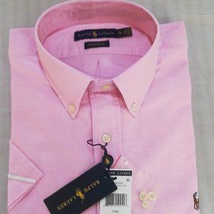POLO RALPH LAUREN Mens Oxford Shirts Short/S Pink